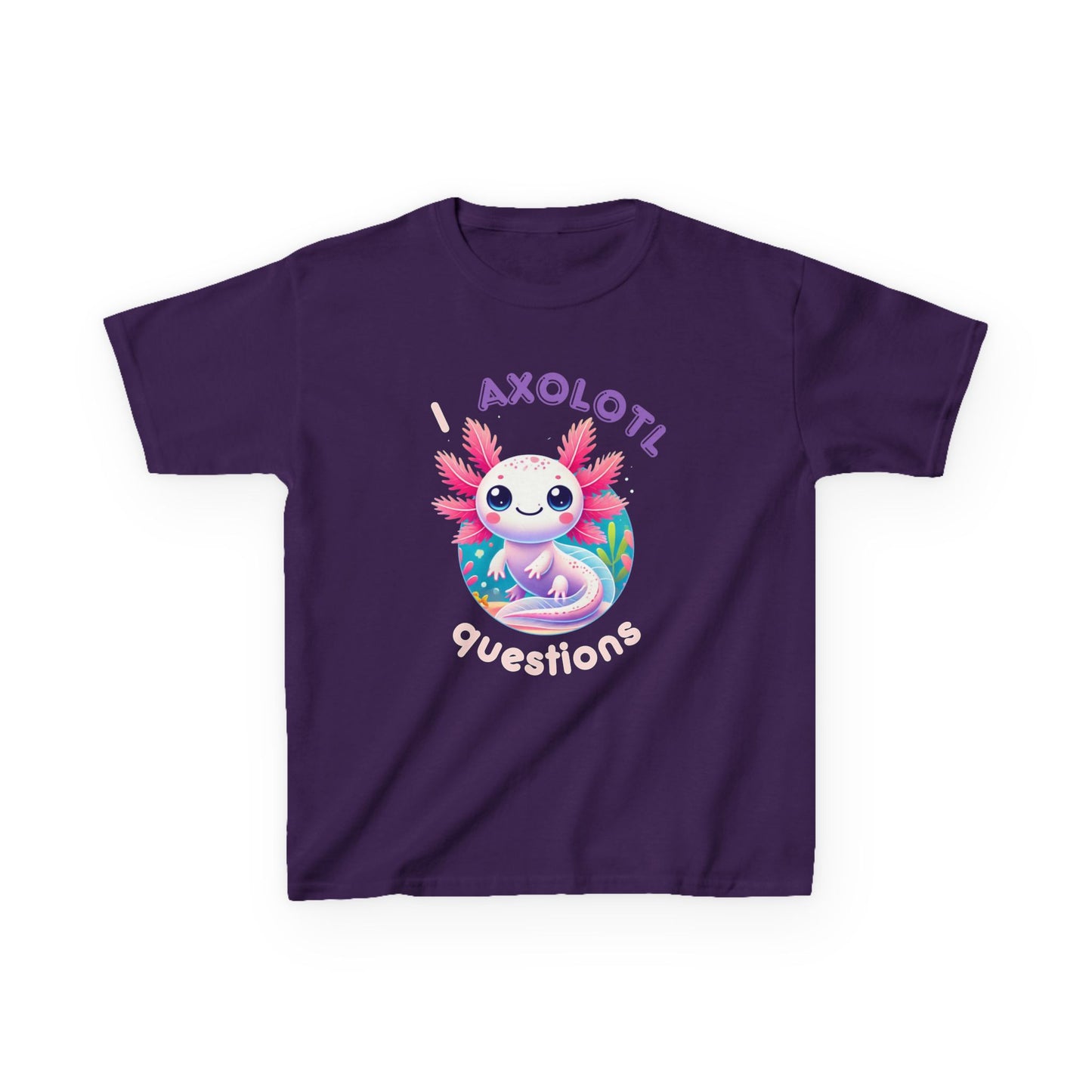 Axolotl Questions Kids Tee - Fun & Educational Heavy Cotton Shirt