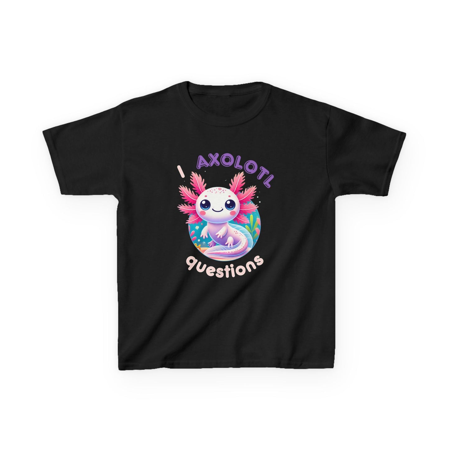 Axolotl Questions Kids Tee - Fun & Educational Heavy Cotton Shirt