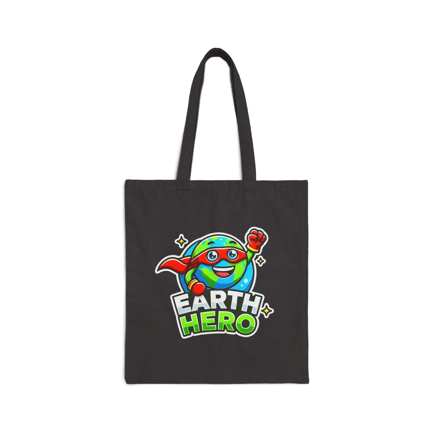 Earth Hero Cotton Canvas Tote Bag - Eco-Friendly Shopping Bag for Kids & Adults
