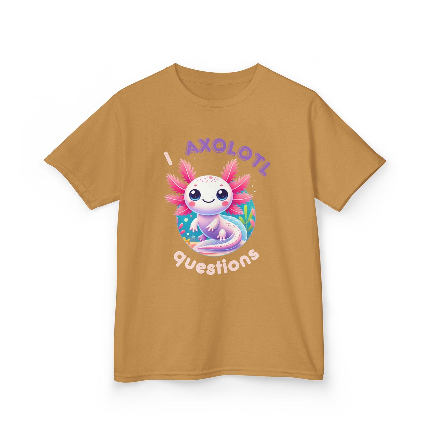Axolotl Questions Kids Tee - Fun & Educational Heavy Cotton Shirt