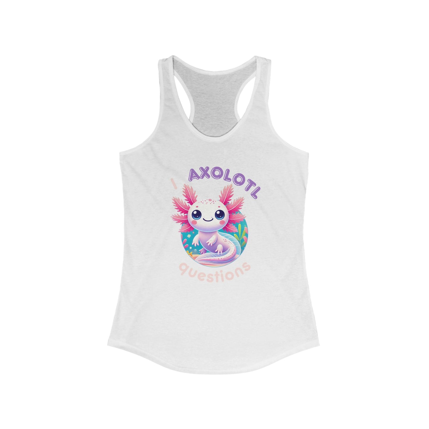 Cute Axolotl Racerback Tank for Women