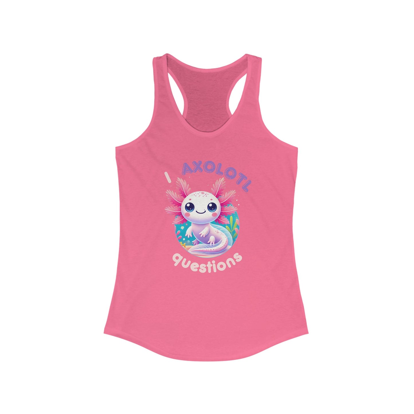 Cute Axolotl Racerback Tank for Women