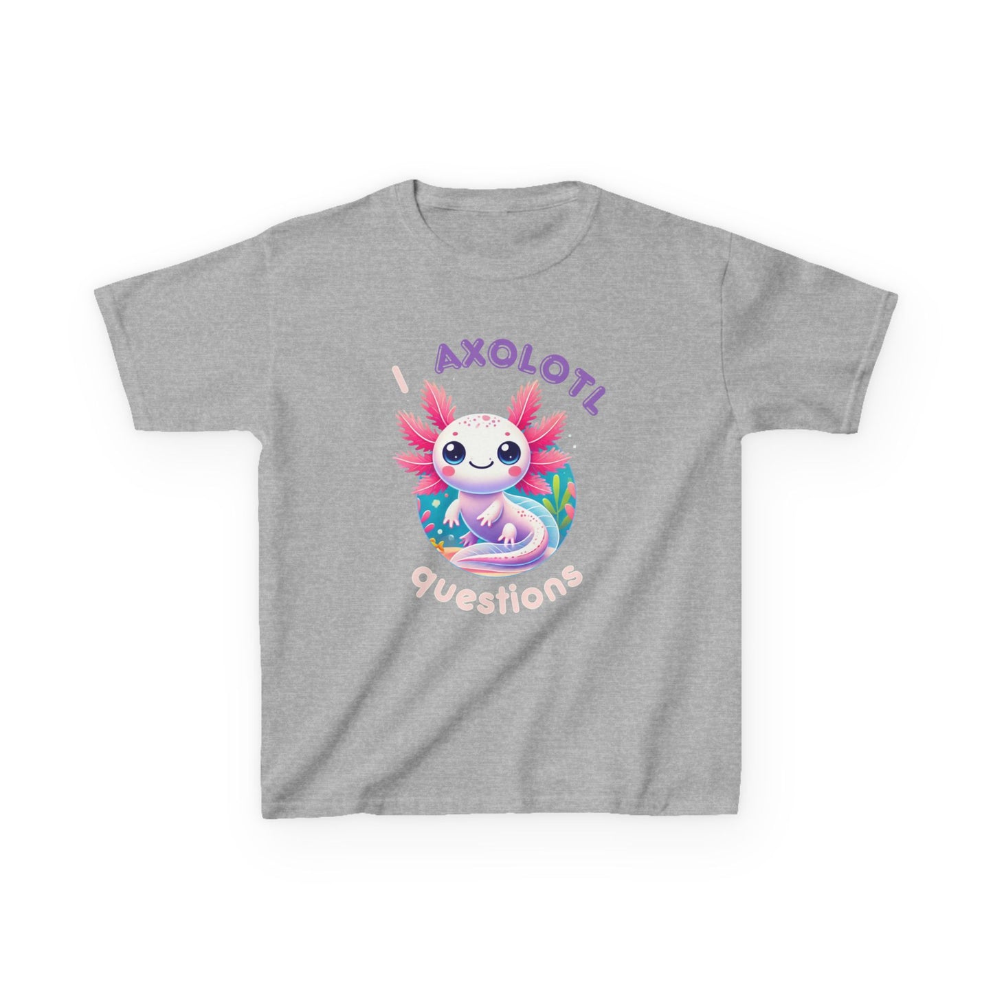 Axolotl Questions Kids Tee - Fun & Educational Heavy Cotton Shirt