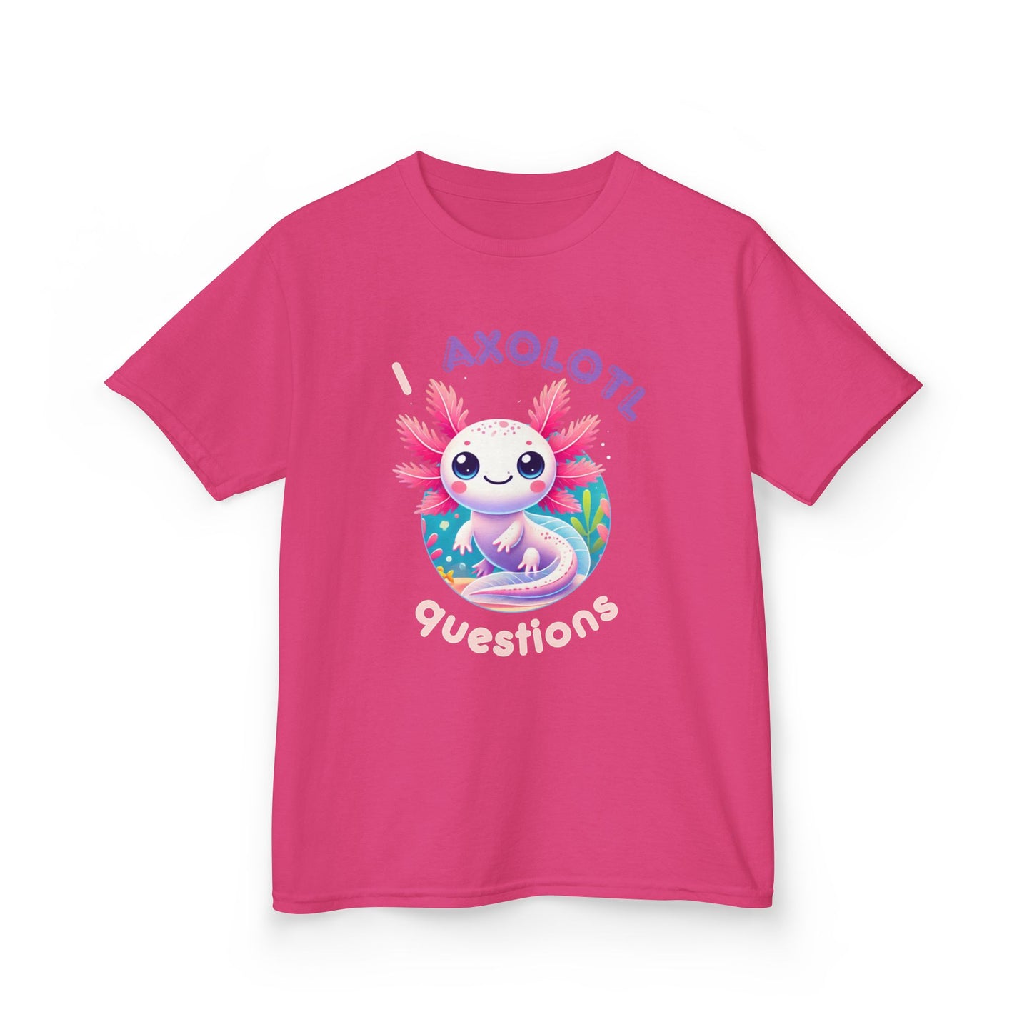 Axolotl Questions Kids Tee - Fun & Educational Heavy Cotton Shirt