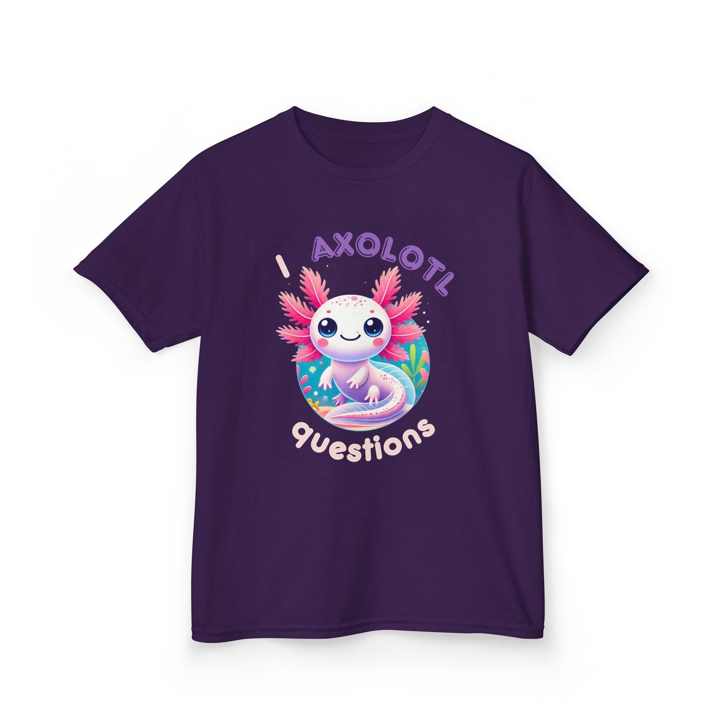 Axolotl Questions Kids Tee - Fun & Educational Heavy Cotton Shirt