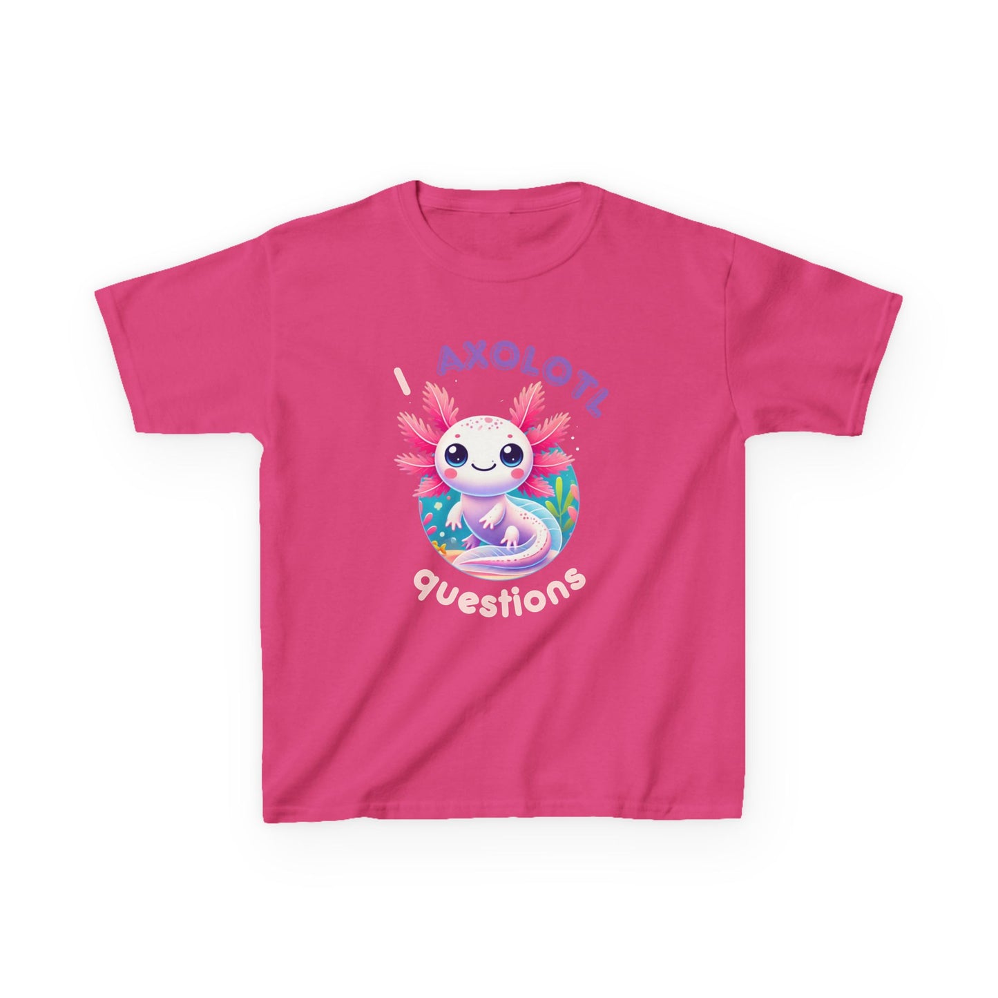 Axolotl Questions Kids Tee - Fun & Educational Heavy Cotton Shirt