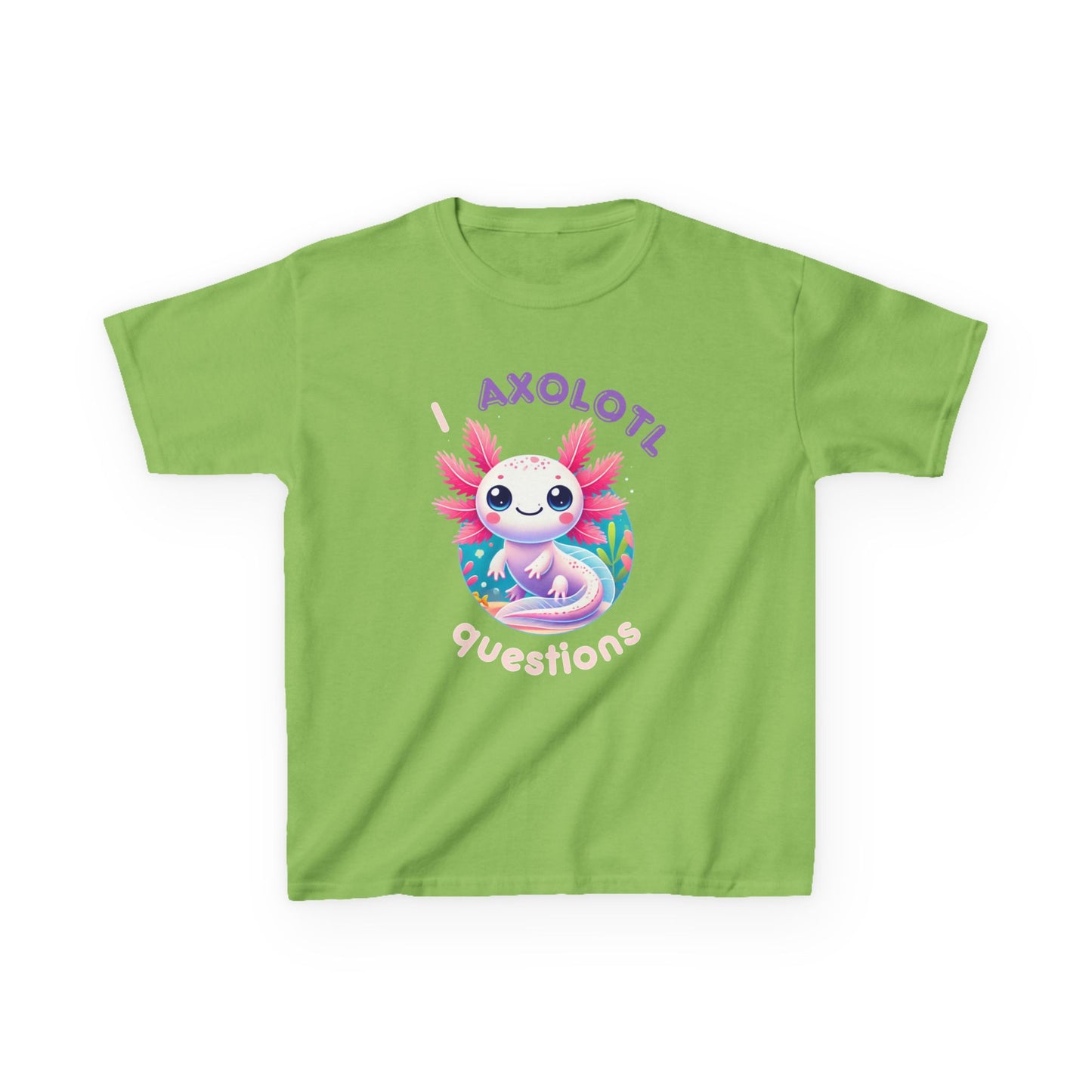 Axolotl Questions Kids Tee - Fun & Educational Heavy Cotton Shirt