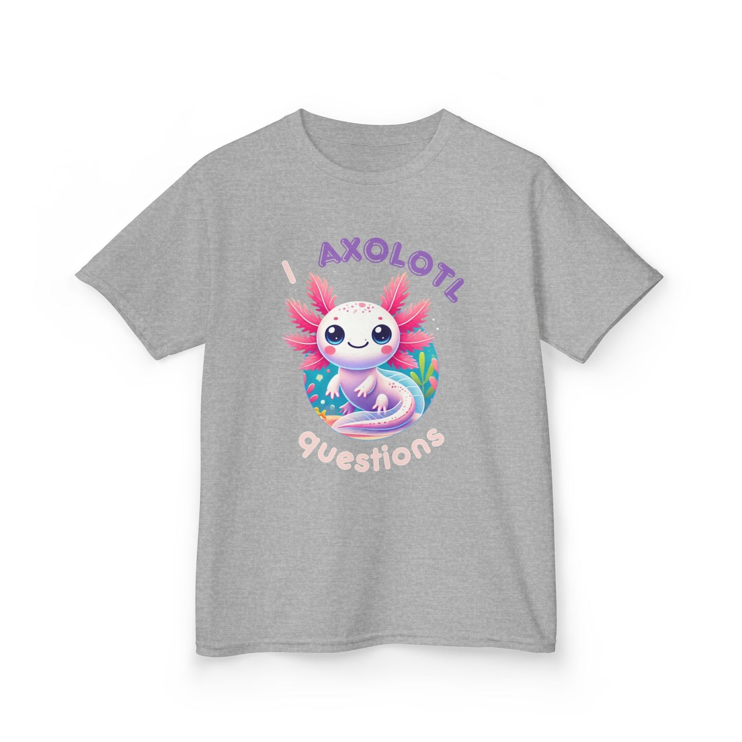 Axolotl Questions Kids Tee - Fun & Educational Heavy Cotton Shirt