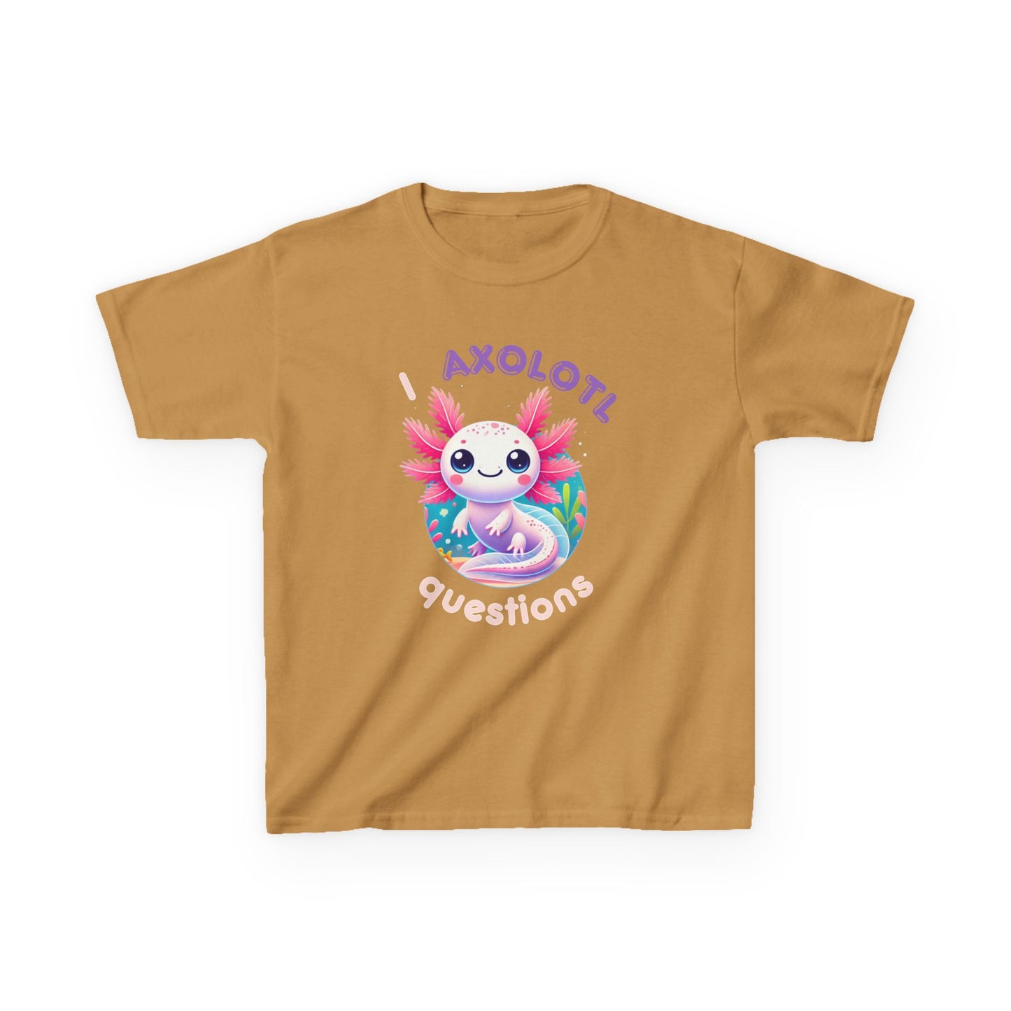 Axolotl Questions Kids Tee - Fun & Educational Heavy Cotton Shirt