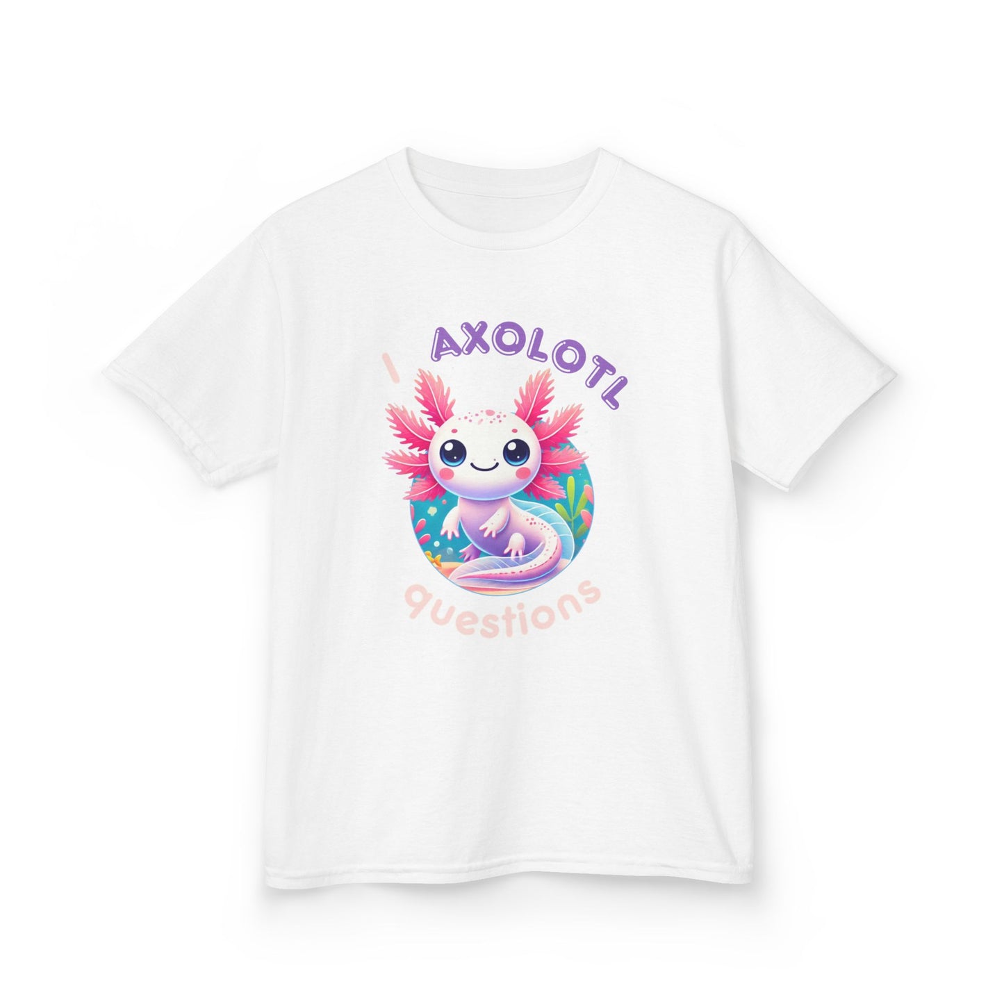 Axolotl Questions Kids Tee - Fun & Educational Heavy Cotton Shirt