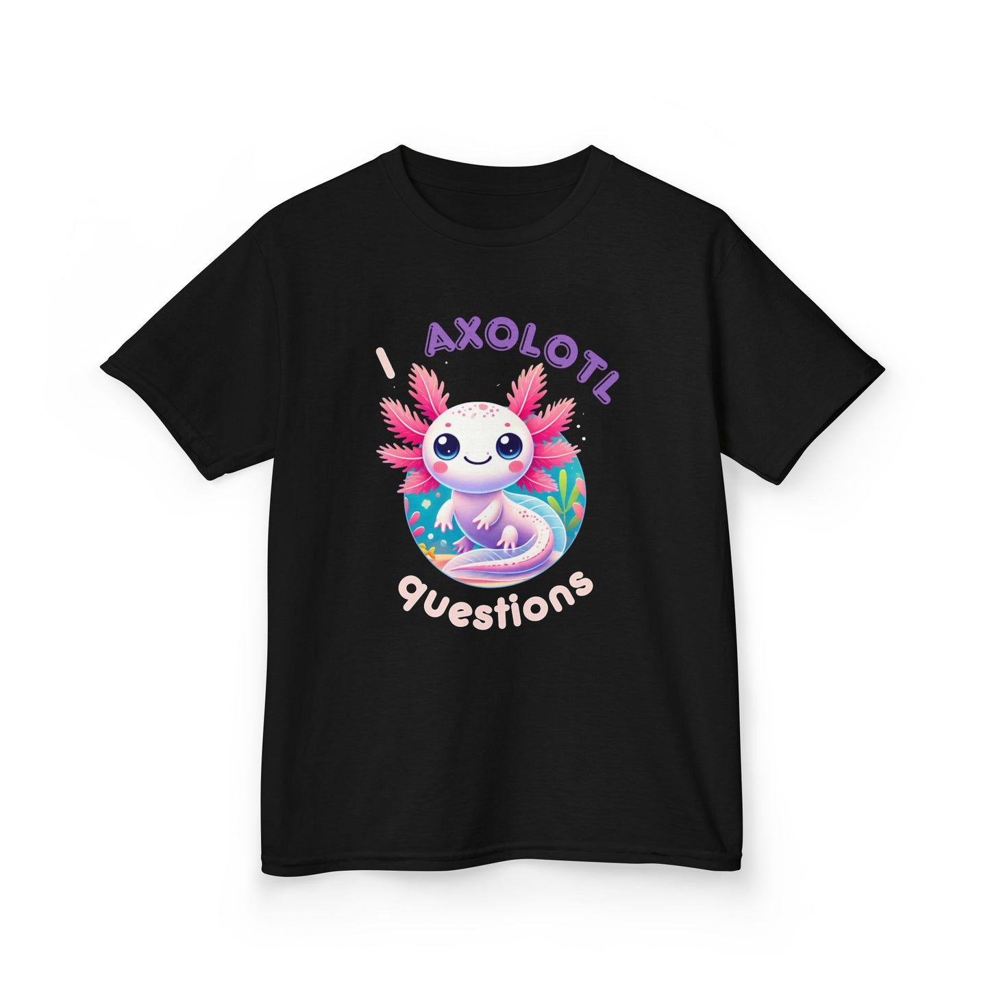 Axolotl Questions Kids Tee - Fun & Educational Heavy Cotton Shirt