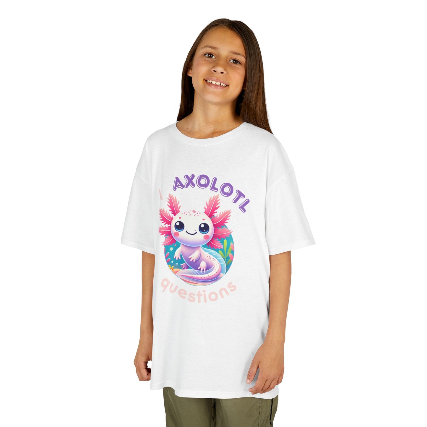 Axolotl Questions Kids Tee - Fun & Educational Heavy Cotton Shirt