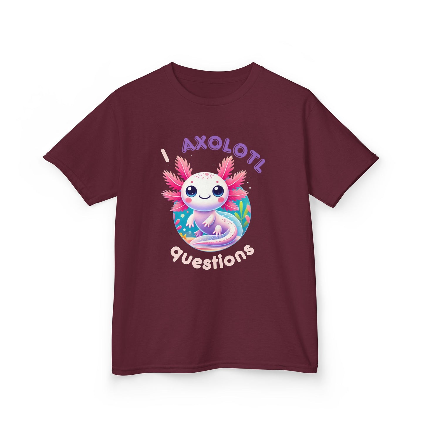 Axolotl Questions Kids Tee - Fun & Educational Heavy Cotton Shirt