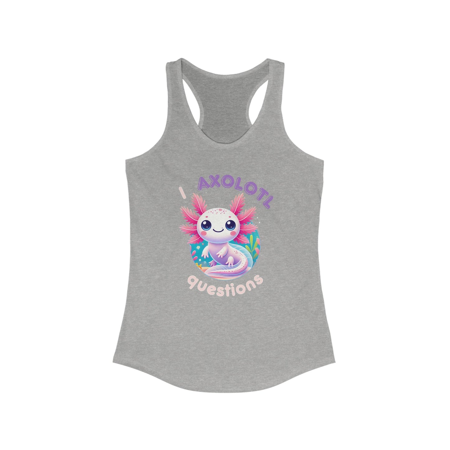 Cute Axolotl Racerback Tank for Women