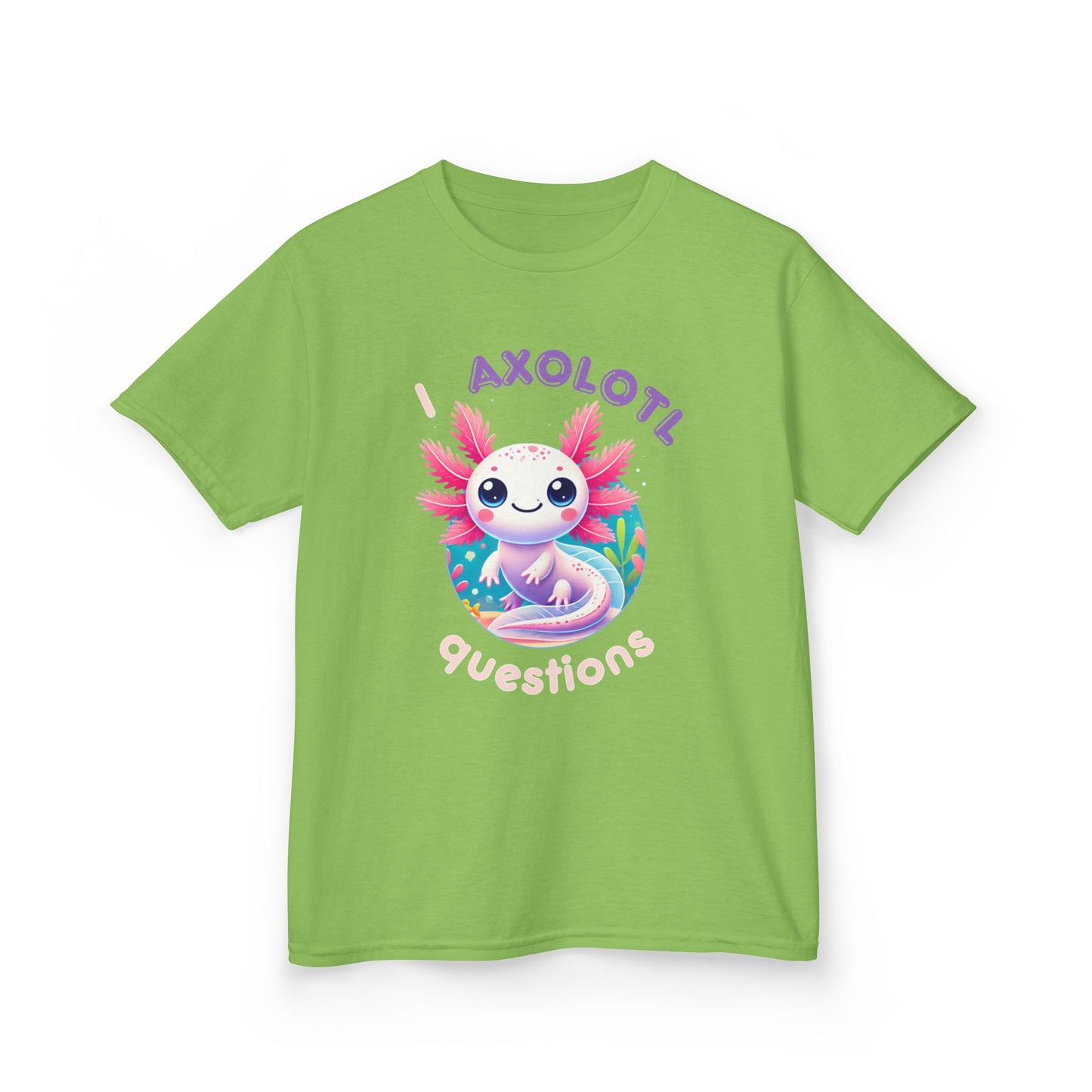 Axolotl Questions Kids Tee - Fun & Educational Heavy Cotton Shirt